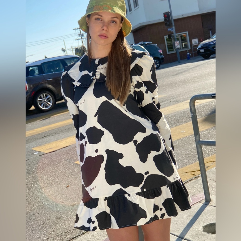 Lisa Says Gah Cow Print 🐄 Diana Frock Dress in L